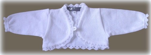bolerko-na chrzest-dzianina-sweterek-do chrztu.JPG ubranko do chrztu