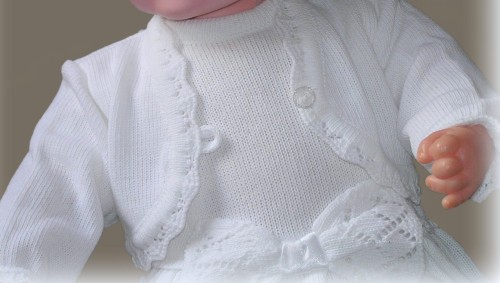 bolerko-na chrzest-sweterek-dzianina-biala JPG Bolerko do chrztu