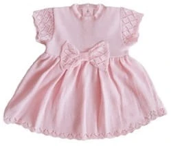 sukienka-do-chrztu-ubranko-dla-dziewczynki-dzianina-różowy-3   