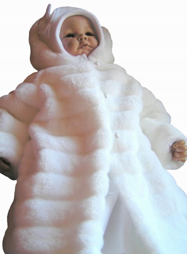 futerko-czapeczka-z norki-biała-na chrzest-dla-dziewczynki NCG001
