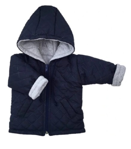 kurteczka-na chrzest-pikowana-na polarze-ocieplana-z kapturem-GRANATOWA.jpg