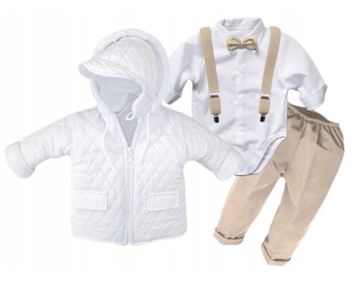 ubranko-nz chrzest-komplet z kurtką-spodnizmi-koszulką-muszką-szelkami-BIAŁO-BEŻOWY-CHD1BŻ.jpg