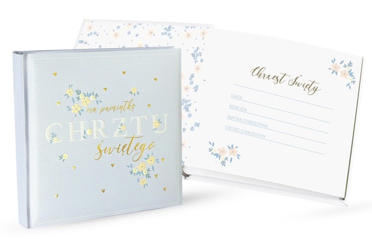 album-na-zdjęcia-pamiątka-na chrzest-prezent-dla-chłopczyka-NIEBIESKI.jpg      Happy Album HAS-014