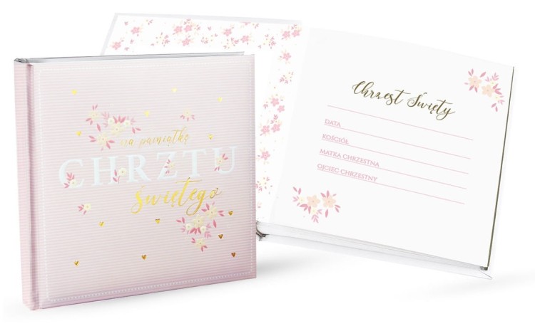 album-na-zdjęcia-pamiątka-na chrzest-preznt-dla-dziewczynki-RÓŻOWY.jpg    Happy Album HAS-011