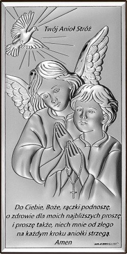 obrazek-sakralny-posrebrzany-pamiatka-na chrzest-OBRAZEK MODLĄCE SIĘ DZIECKO-6673S .jpg