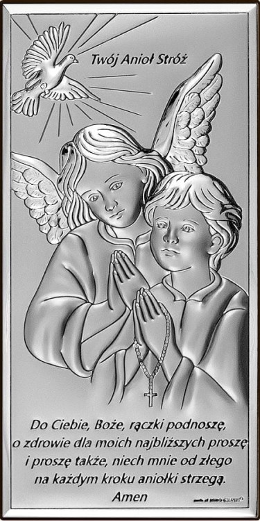 obrazek-sakralny-posrebrzany-pamiatka-na chrzest-OBRAZEK MODLĄCE SIĘ DZIECKO-6673S .jpg