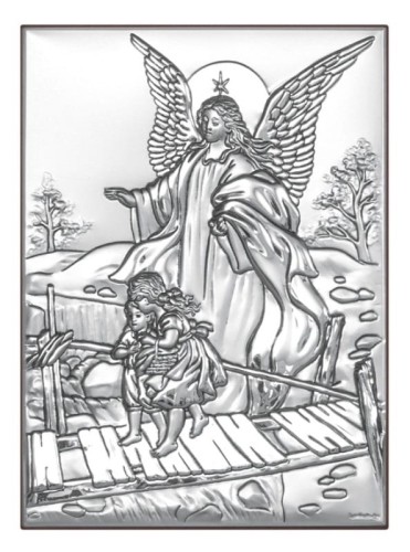 obrazek-sakralny-posrebrzany-pamiatka-na chrzest-6349.5 OBRAZEK ANIOŁ STRÓŻ   18X24.jpg