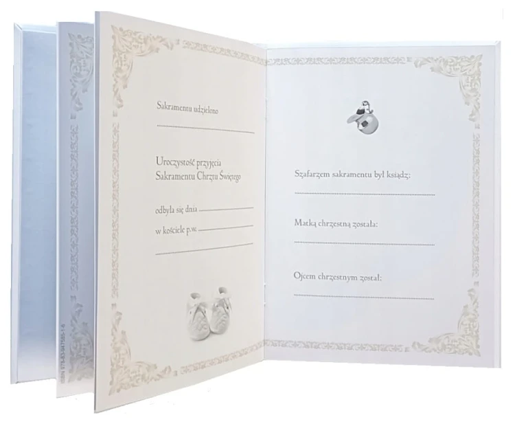 pamiatka-na chrzest-album-książeczka-srebrzony-z brokatem-od Matki Chrzestnej-Biały-A5-4 No20.jpg