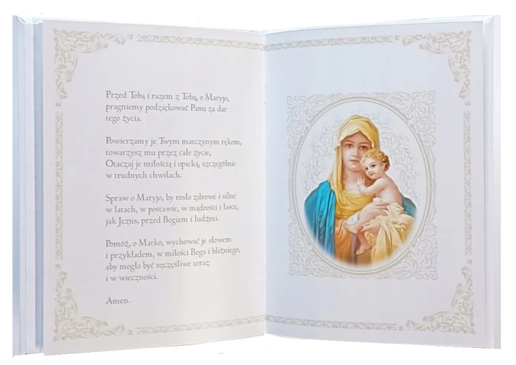 pamiatka-na chrzest-album-książeczka-srebrzony-z brokatem-od Matki Chrzestnej-Biały-A5-6 No20.jpg