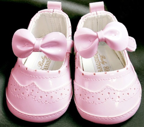 Buciki-do chrztu-baletki-lakierki-na chrzest-różowy