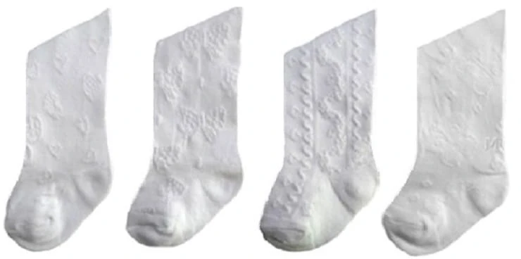 rajstopki-na chrzest dla dziewczynek-żakardowe-wzorowane-białeYO1 jpg Eleganckie dziewczęce żakardowe rajstopki do chrztu w kolorze białym.