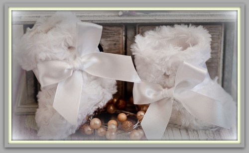 BOTKI BIAŁE różyczki