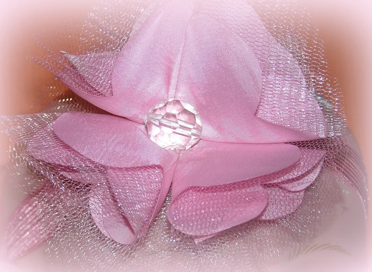 opaska-na-chrzest-z-kwiatkiem-różowa