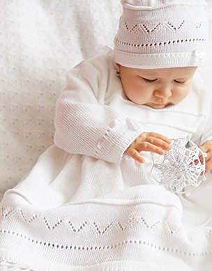 sukienka-do-chrztu-czapeczka-dzianina-bawałna-eko jpg. ubranko na chrzest 