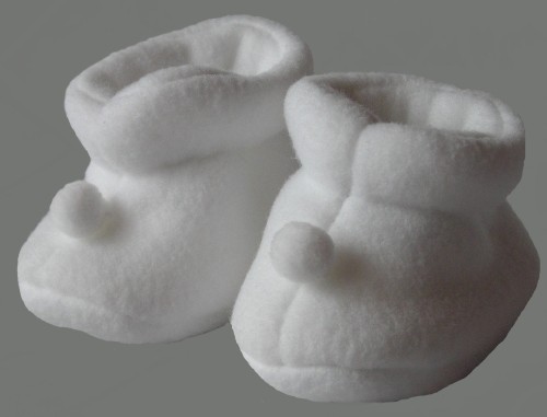 buciki-na-chrzest-polarowe-zimowe   BIAŁY