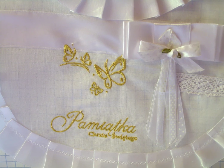 szatka-na chrzest-bawełniana-biała-SzGP022.JPG Piękna biała, bawełniana szatka do chrztu